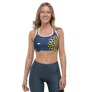 Sports Bra - Floral Blue