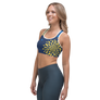 Sports Bra - Floral Blue