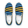Men’s slip-on canvas shoes - Blue and Yellow Stripes