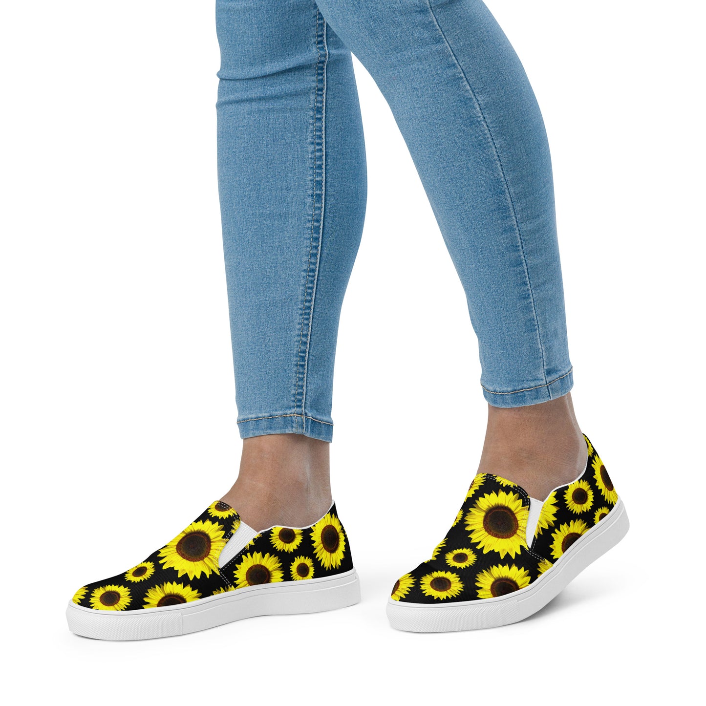 Women’s slip-on canvas shoes - Sunflowers