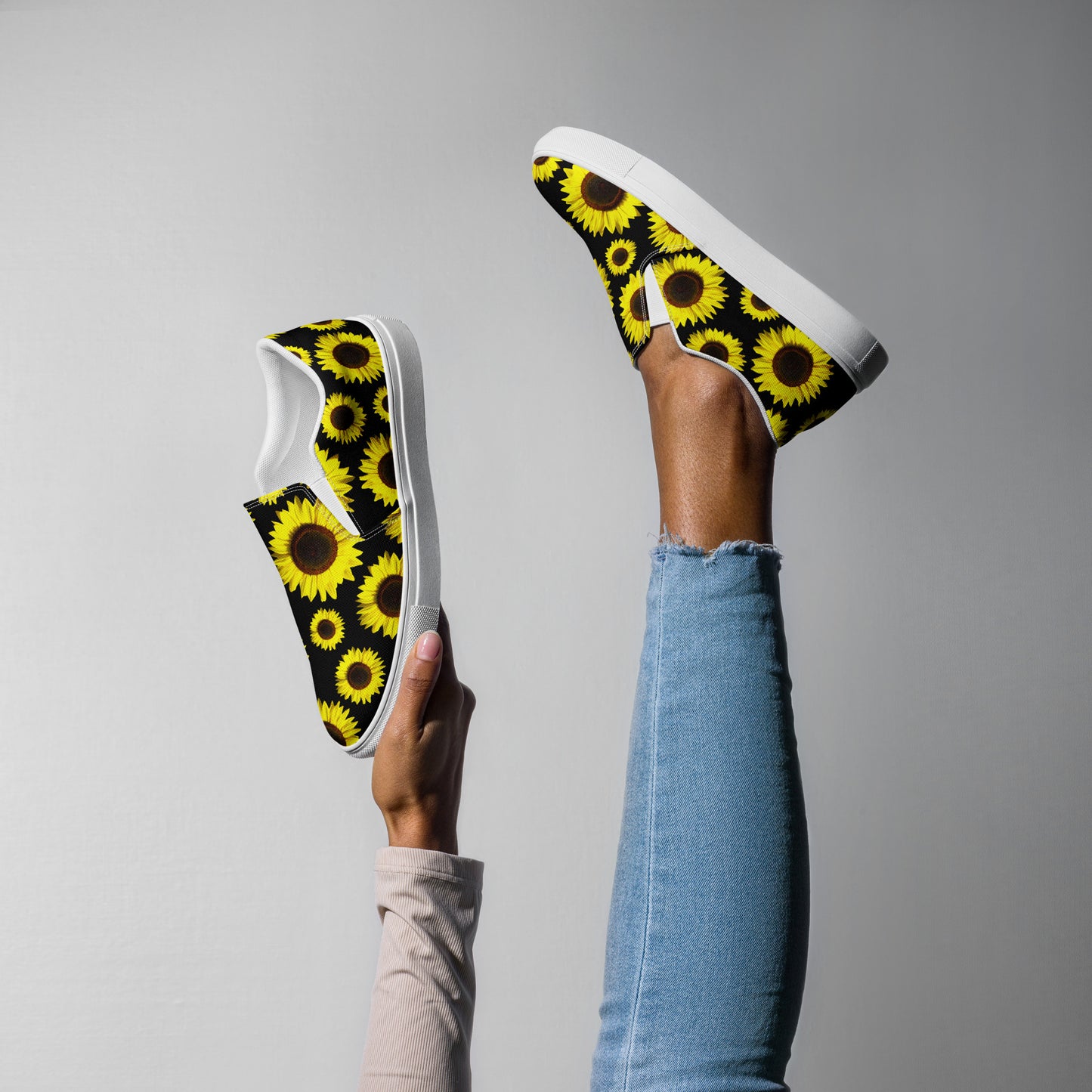 Women’s slip-on canvas shoes - Sunflowers
